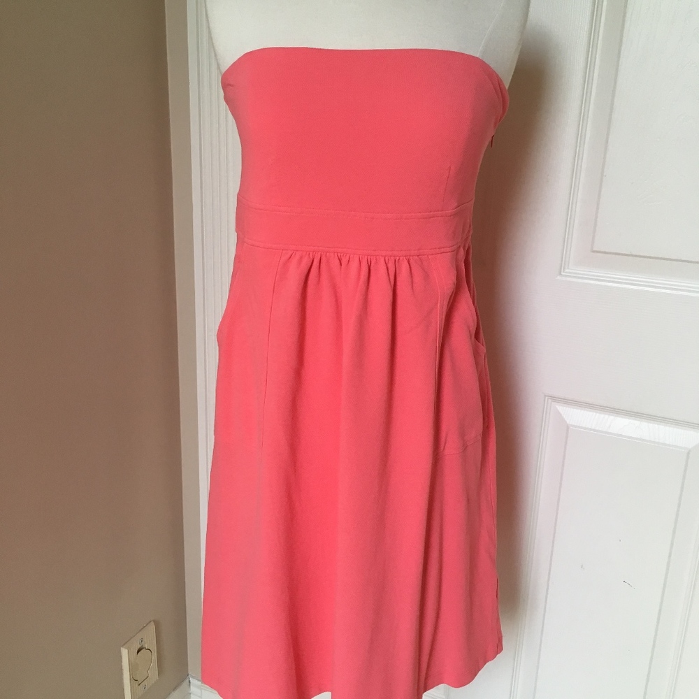 J.Crew 6 pique cotton sun dress lobster pink